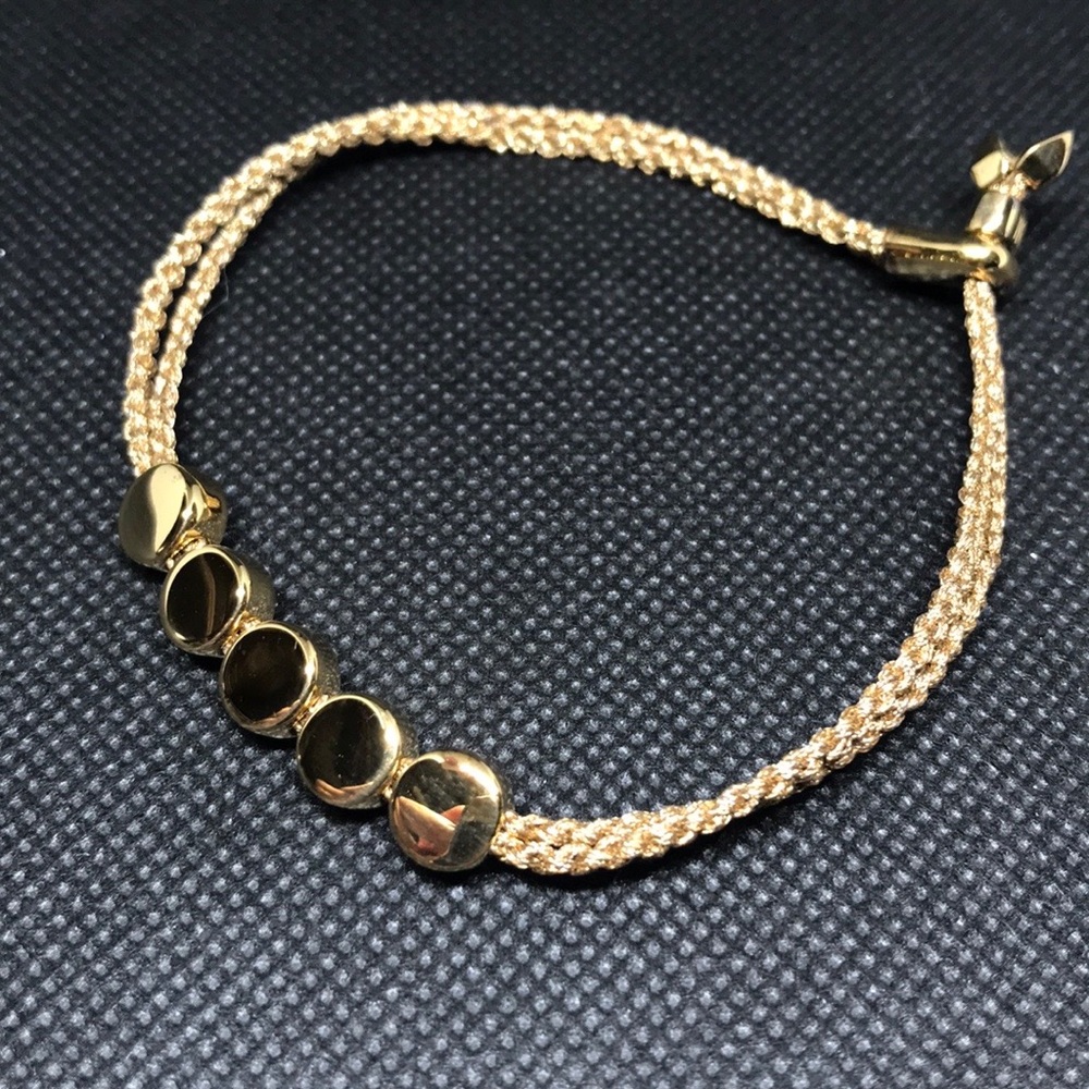 MONICA VINADER LINEAR BEAD ROW FRIENDSHIP CHAIN BRACELET